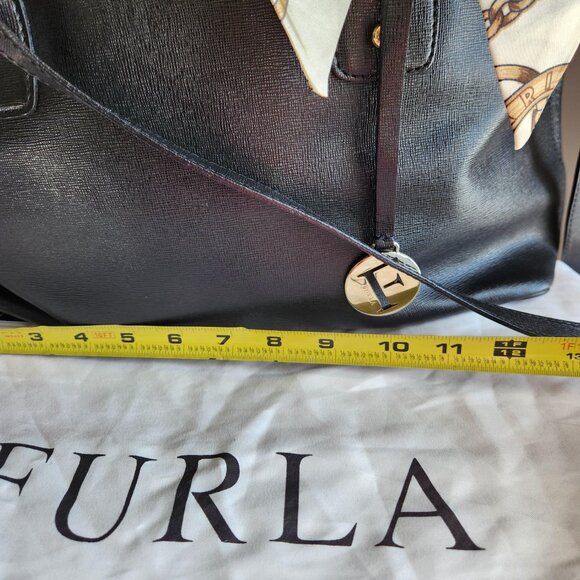 Furla Black Saffiano Leather 5 pc tote set EUC - Picture 6 of 15